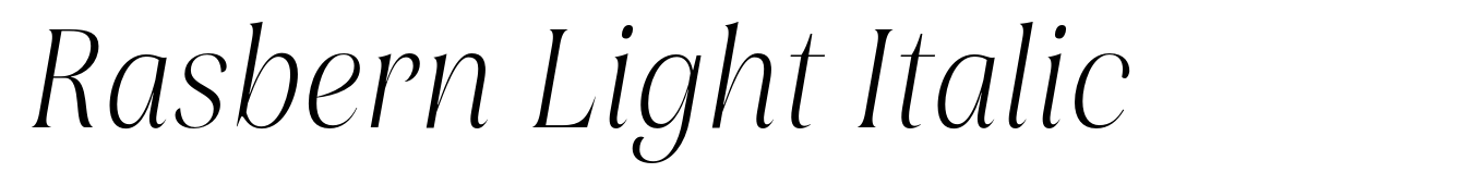 Rasbern Light Italic